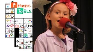 6yo Girl sings “The NEW Periodic Table Song In Order” at talent show [upl. by Accissej899]