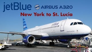 Jetblue Airways  Airbus A320 FULL FLIGHT EXPERIENCEFLIGHT REPORT JFKSt Lucia 1080p HD [upl. by Sinegold]