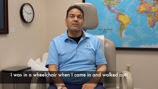 From wheelchair to walking unassisted after treatment by Edward Tobinick MD 2 yrs after stroke [upl. by Ydurt]