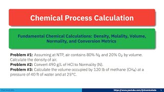 Fundamental Chemical Calculations Density Molality Volume Normality and Conversion Metrics [upl. by Ardnoek]