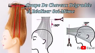 Réaliser une coupe de cheveux en dégradé soimême 🇫🇷 [upl. by Montgomery]