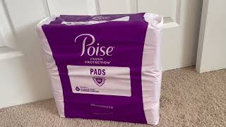 Poise Incontinence Pads amp Postpartum Incontinence Pads Review [upl. by Piers]