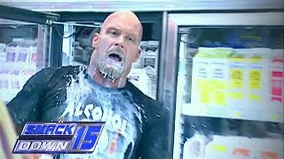 quotStone Coldquot Steve Austin brawls with Booker T inside a grocery store [upl. by Eihs932]