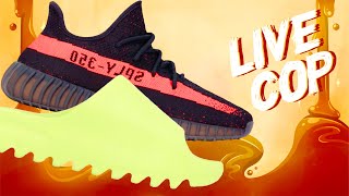 🔴 LIVE COP Yeezy 350 V2 Red Stripe amp Yeezy Slide Glow Green [upl. by Childs250]