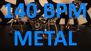 140 BPM  Double Kick METAL  44 Drum Track  Metronome  Drum Beat [upl. by Mufi]