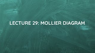 Lecture 29 Mollier Diagram [upl. by Briscoe]