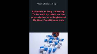 Schedule H  Definitions warning labelling  List in Link drugstoremakeup prescriptiondrugs [upl. by Etnuhs69]