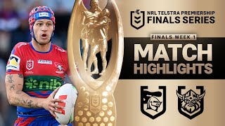 NRL 2023  Knights v Raiders  Match Highlights [upl. by Gnouc]