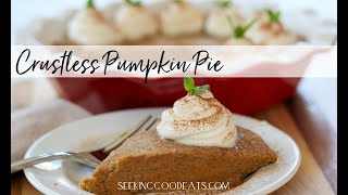 Crustless Pumpkin Pie Keto Low Carb [upl. by Nimesh724]