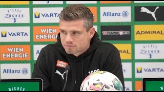 SK RapidTrainer Robert Klauß  die Pressekonferenz nach der Niederlage gegen SK Sturm Graz [upl. by Fong226]