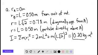 Four particles each of mass are placed at the vertices of a square with sides of length 0 50 The [upl. by Evangeline]