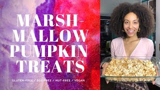 Marshmallow Pumpkin Treats Vegan Recipe  The Colorful Home Cooking Show with Gabrielle Reyes [upl. by Parrisch425]