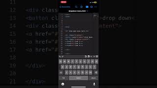 htmlcss dropdownmenu on html and css Vscode mobile [upl. by Yelsew]