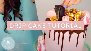 How To Decorate A Drip Cake  Georgias Cakes [upl. by Eniaj]