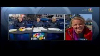 Carolyn Manno Shares Her Experience at the MORESHAPE Half on NBC Sports 41816 [upl. by Wardieu]