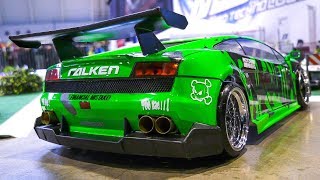 RC MODEL DRIFT CAR LAMBORGHINI GALLARDO IN ACTION  ModellTechnik Stuttgart 2017 [upl. by Yehc]