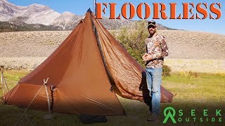 SeekOutside Floorless Shelter Teepee setup and Review  ultralight tent [upl. by Etteyniv524]