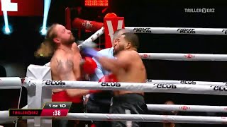 BRUTAL KO Trey Lippe Morrison vs Mike Balogun son of Tommy Morrison GETS KOD 2ND RD [upl. by Anuahsed485]