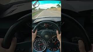 BMW 545i E60 44 V8 333 PS Emergency Brake at 200 kmh on German Autobahn [upl. by Negah]