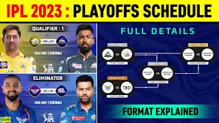 IPL 2023 Playoffs Schedule amp Format Explain  IPL Semifinal 2023 Schedule  IPL 2023 Qualified Teams [upl. by Rape]