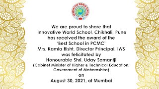 Best School in Pimpri Chinchwad PCMC Award 2021  Innovative World School ChikhaliMoshi Pune [upl. by Bores]