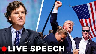 Tucker Responds to Trump Assassination Attempt and JD Vance for VP  Milwaukee WI Speech [upl. by Crin]