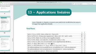 Cahier de vacancesRogerMansuyApplications linéaires [upl. by Marentic]