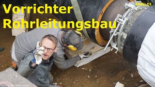 Vorrichter Job auf der Baustelle Schleifen fasen vorrichten auf der Baustelle DN500 YT Channel FHD [upl. by Ecinreb934]