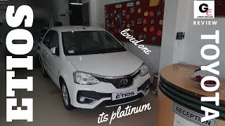 Toyota Etios Platinum 2018 edition  most detailed review  interiors amp exteriors [upl. by Stephie]