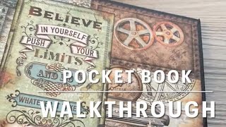 Pocket Book Walkthrough using Lady Vagabond Lifestyle by Stamperia [upl. by Aniuqaoj]