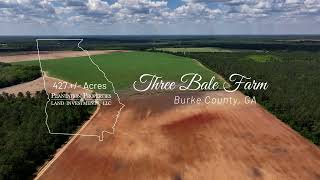 Three Bale Farm  427± Acres in Burke County GA [upl. by Tnias]