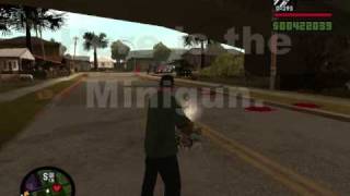 GTA SA minigun cheat [upl. by Osber]