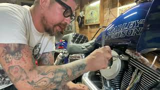 Replacing Air Cleaner 2016 Harley Davidson Lowrider [upl. by Owades]