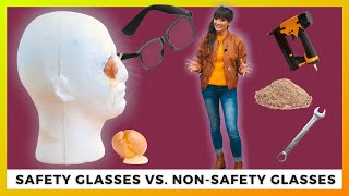 SAFETY GLASSES IMPACT TEST  ANSI Z87 VS Nail Gun Wrench and Dust [upl. by Sara-Ann]