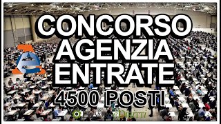 CONCORSO AGENZIA DELLE ENTRATE 2023 PER 4500 POSTI DA FUNZIONARIO BANDO REQUISITI DOMANDA [upl. by Laura]