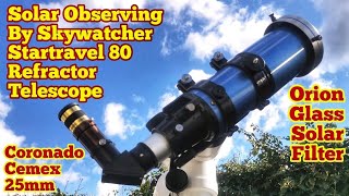 Converting Skywatcher Startravel 80mm Refractor Into A Solar Telescope Orion Glass Solar Filter [upl. by Einuj]