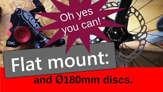 How to make cycle disc brake powerful  180mm disc brake conversion  shimano hydraulic brake [upl. by Jeni]