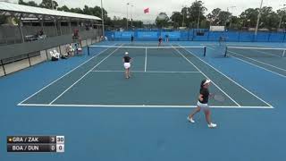 4Valentini GrammatikopoulouAnastasia Zakharova v Jessica BoardEliza Dunbar Doubles TRARALGON [upl. by Tesler]