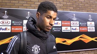 Man Utd 10 Astana  Marcus Rashford Post Match Interview  Full Of Praise For Mason Greenwood [upl. by Eltsirc]