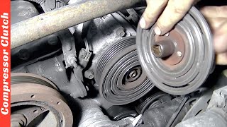 REPLACE Car AC Clutch Without Removing Compressor EN [upl. by Uolymme893]