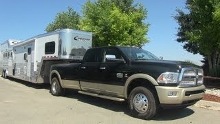 2013 Ram 3500 Laramie Longhorn Pickup amp Horse Trailer Revealed [upl. by Ayak]