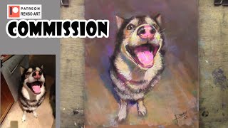 Live Session  Soft pastel painting commission [upl. by Eivla]