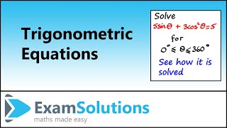 Trigonometry  Solving Equations using identities Example 3  ExamSolutions [upl. by Folsom]