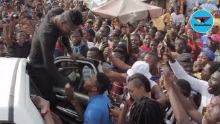 Shatta Wale celebrates birthday with fans at Nima Market  Highlights [upl. by Atteynot]