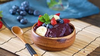 How to Make Traditional Acai Bowls 3 ingredients [upl. by Remus]