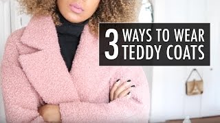 How To Wear Teddy Coats  MONKI HampM Topshop [upl. by Murray]