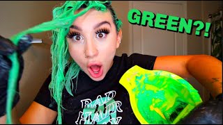 DYING MY HAIR NEON GREEN [upl. by Madden]