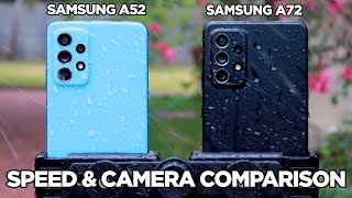 Samsung A52 vs Samsung A72 SPEED TEST amp CAMERA Comparison  Zeibiz [upl. by Aimal]