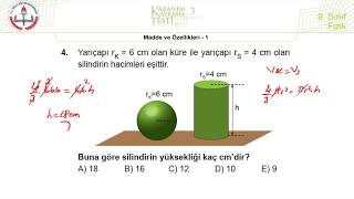 9Sınıf MEB Okul Kursu Fizik KKTesti 3 PDF Madde ve Özellikleri1 20202021 [upl. by Orbadiah]