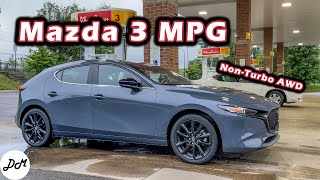 2023 Mazda 3 – MPG Test  Realworld Highway Fuel Economy and Range [upl. by Dnomyad]